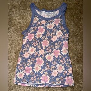 American Eagle Outfitters Blue and Pink Floral Top